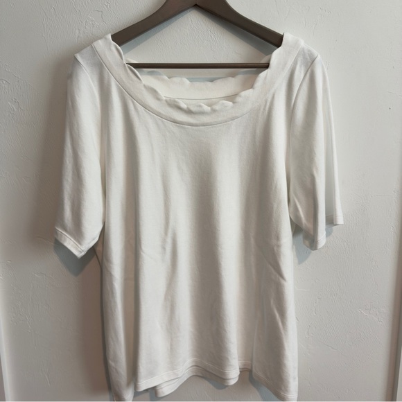 Kim Rogers Perfectly Soft Scalloped Neck T Shirt Bundle P/XXL - Picture 6 of 9